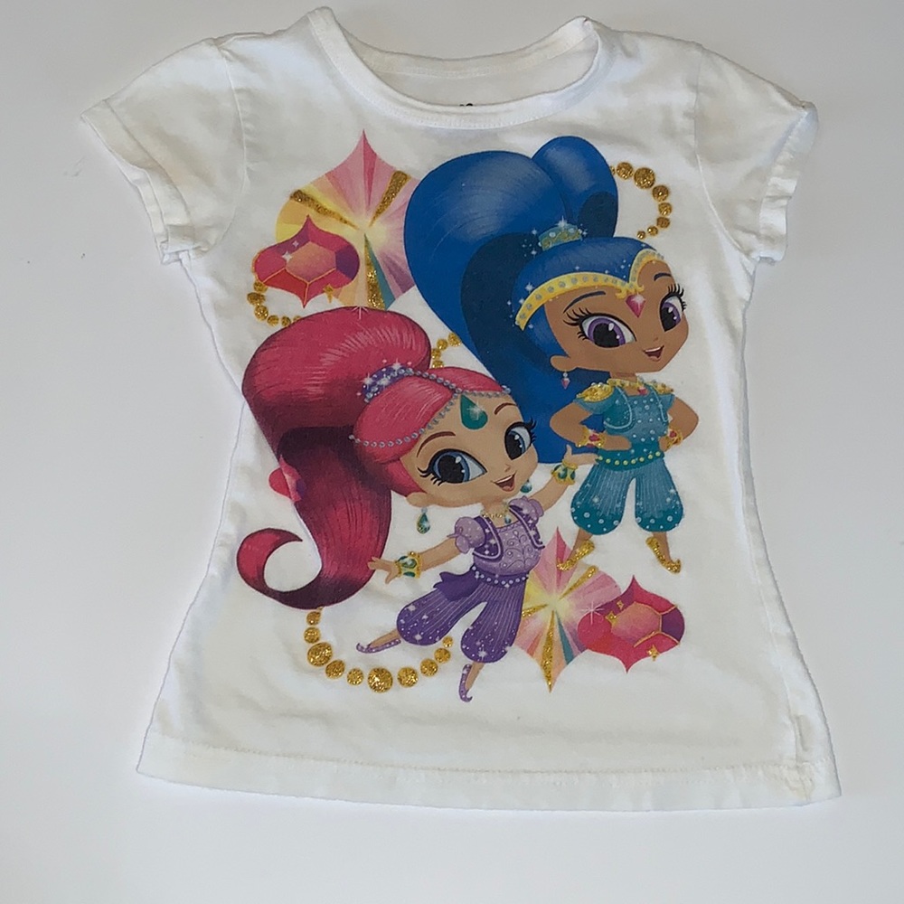 Shimmer & Shine White Short Sleeve Tee for Kids